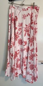 H&M red and white floral skirt size 10 - Picture 1 of 5