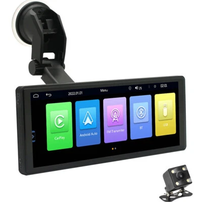 FM Radio Player Car Stereo Touch Screen BT Mirror Link For Carplay Android Auto - Image 1 of 4