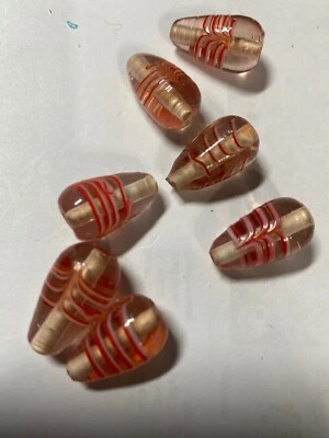 Vintage Lampwork TearDrop Beads 12mm to 22mm - Image 1 of 4