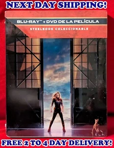 CAPTAIN MARVEL (Blu-Ray & DVD) STEELBOOK (U.S. Region Friendly) NEW!! Sealed!! - Bild 1 von 3