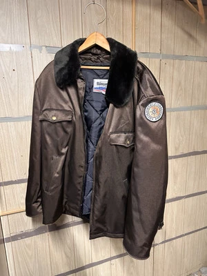 Vintage 60s Blauer Mens 50R Sherpa Collar Police/Corrections Jacket Brown USA - Image 1 of 4