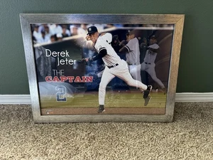Derek Jeter Steiner Sports Game Used Dirt Framed Art The Captain NY Yankees - Picture 1 of 3