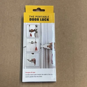 1 Herramienta de seguridad de seguridad de hardware de cerradura de puerta portátil para privacidad en el hogar viaje hotel - Imagen 1 de 2