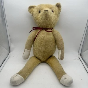 Antiguo oso de peluche vintage mohair articulado 22" jorobado trasero principios de 1900?? Tal cual LEER - Imagen 1 de 22