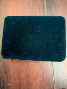 Vintage 60’  70’s Gree Velvet Clamshell Jewelry Box Case Travel Organizer Mirror - Picture 1 of 5