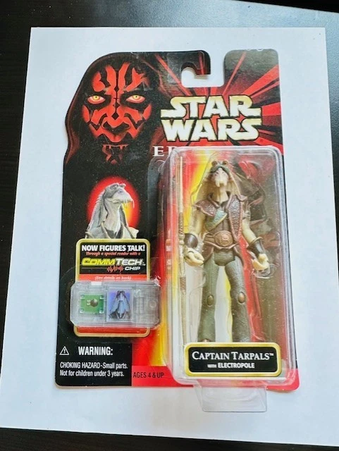 Figura de acción Captain Tarpals Star Wars Episodio 1 Phantom Menace Comm Tech Foto 1 de 1