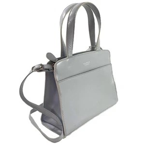 Osprey London 'The Tilly' Grey Smooth Leather Grab Top Crossbody Handbag - Picture 1 of 13