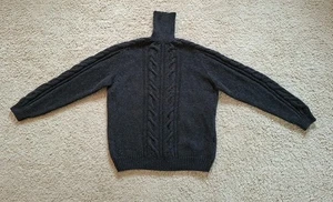 Hugo Boss Herren weicher Rollkragen Zopfmuster Pullover Gr XL 56 58 Schurwolle  - Bild 1 von 6