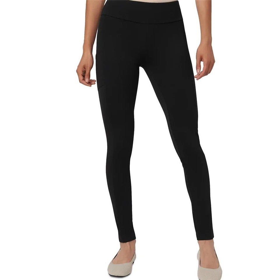 HUE Studio Women's Cell Phone Pocket Cotton Leggings Size MEDIUM Mid Rise NWT - Image 1 of 1