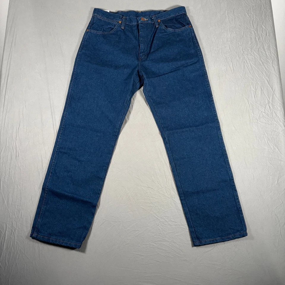 Wrangler 13MWZ Boys Size 32 X 23 Dark Wash Jeans Tag 35x30