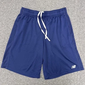 New Balance Athletic Shorts Knit Activewear Training Gym Navy Blue Waist 26 In - Picture 1 of 12