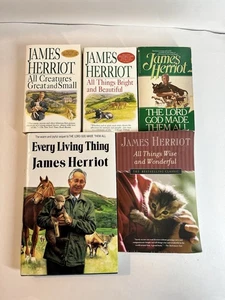 James HERRIOT Lot Of 5 Books PB/HC All Creatures Series Books 1-5 - Imagen 1 de 15