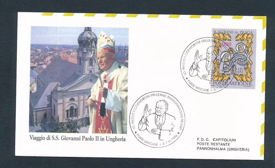D466205 Vatican City FDC Papal Visit Pope John Paul II  - Image 1 of 1