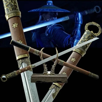 Handmade Folded Steel Battle Ready Dao Broadsword Sword Sharp Blade -ring Y1259 - Image 1 of 4