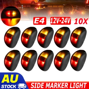 10X Amber Red LED Clearance Lights Side Marker Trailer Truck Caravan Multi Volt - Picture 1 of 16