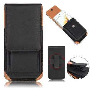 PU Leather Phone Case Belt Clip Pouch Holster With Card Slots For Smart Phone - Picture 1 of 43