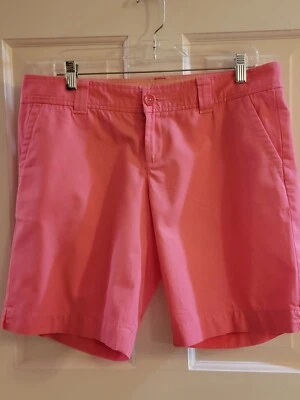  LILLY PULITZER BERMUDA DE ALGODÓN PANTALONES CORTOS PARA CAMINAR POR ENCIMA DE LA RODILLA ROSA FIN DE SEMANA 4 Foto 1 de 4