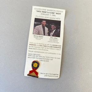 Vintage Golden State Warriors Pin Until There’s a Cure AIDS Awareness - Picture 1 of 3