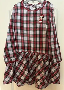 NWT Disney Christmas Minnie Mouse Girls Checkers Pajamas Nightgown Size 5/6 - Picture 1 of 3