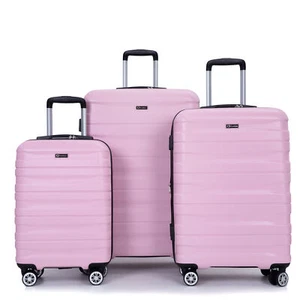 Expandable 3 Piece Hardside Luggage Set Spinner Suitcase TSA Lock 21"/25"/29" - Picture 1 of 24