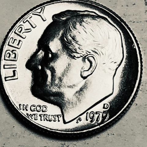 1979 D Roosevelt dime Cover