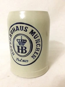 HOFBRAUHAUS MÜNCHEN MÜNCHEN SALZGLASIERT DEUTSCHER BIERBECHER - Bild 1 von 7