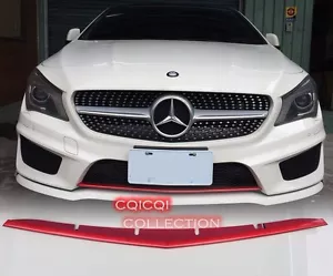 Red Metallic BENZ 13~16 W176 A-class hatchback front lip spoiler cover◎ - Picture 1 of 3
