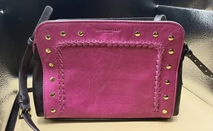 Vintage Pink/Sangria TIGNANELLO Leather Mojave crossbody handbag NEW - Picture 1 of 14