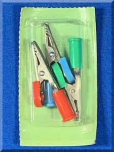 PIEZAS DE CONTROLADOR DE CARRERAS ATLAS 1:24 SLOT CAR - 3 CLIPS DE COCODRILO #1570-51 - Imagen 1 de 2