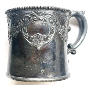 ANTIGUA TAZA DE AFEITAR VICTORIAN BARBOUR SILVER CO. CUÁDRUPLE PLATEADA 2308 - Imagen 1 de 7