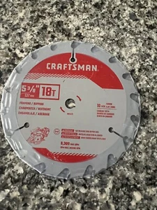 CRAFTSMAN 5 3/8" STEEL CARBIDE CIRCULAR SAW BLADE 18T - Picture 1 of 2