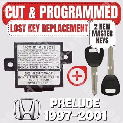 ⛑ LOST KEY REPLACEMENT & IMMOBILIZER PROGRAMMING HONDA PRELUDE 1997-2001 ⛑ - Image 1 of 4