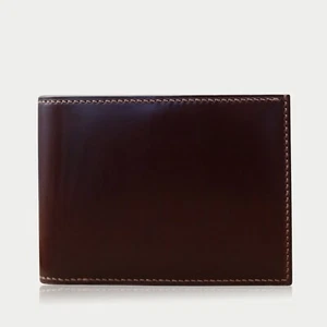 Dark Brown Shell Cordovan Leather Wallet dark brown - Picture 1 of 4