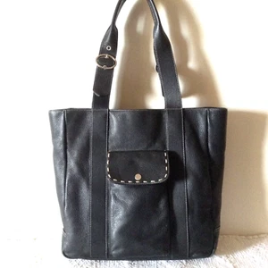 SIGRID OLSEN Large Tote Hobo Schultertasche Soft Pebbled Schwarz Echtleder - Bild 1 von 14