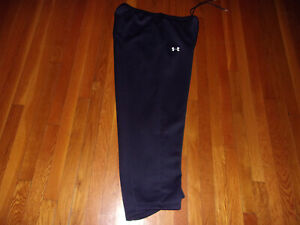 UNDER ARMOUR NAVY BLUE LOOSE ATHLETIC PANTS WITH FLEECE LINING MENS 2XL EXC.