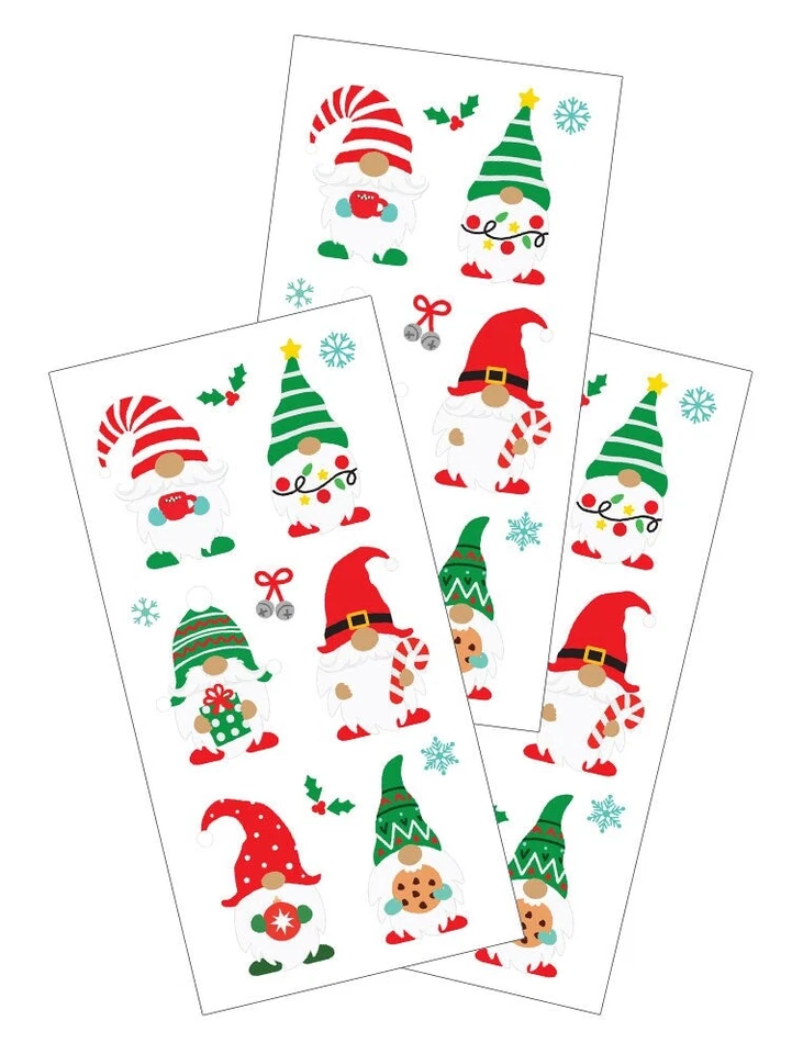 Holiday Christmas Gnome Stickers Planner Supply Papercraft Crafts Scrapbook - Image 1 of 1