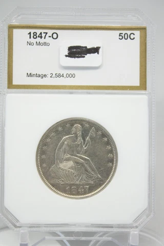 1847-O Seated Liberty Half Dollar 50C #7001 Cover