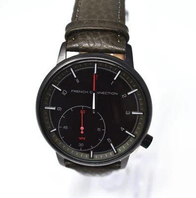 Reloj de cuarzo clásico French Connection con correa de cuero FC1332N Foto 1 de 4