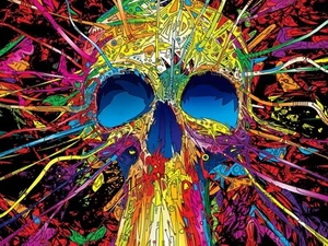 Abstract Crazy Skull Canvas print wall art Home Decor Quality canvas print - Picture 1 of 1