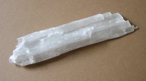 Asta in selenite pietra grezza 10,5 cm vetro di Maria piatta a forma di asta dal Marocco - Foto 1 di 4