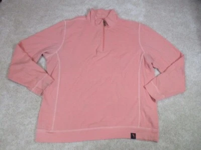 Margaritaville 1/4" Zip Sweatshirt Mens XL Mesh Peach Long Sleeve - Image 1 of 4
