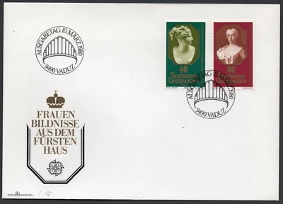 EUROPA CEPT 1980 - LIECHTENSTEIN - FAMOUS PEOPLE - FDC - Image 1 of 2
