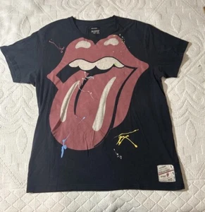 Rolling Stones Riff Stars T Shirt Adult  Size Large Red Short Sleeve Lightweight - Picture 1 of 7