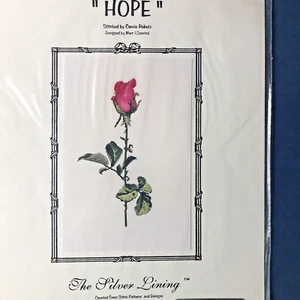 Roses Silver Lining Hope Cross Stitch Chart Pack Only Marc Saastad Rosebud - Imagen 1 de 3