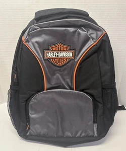 Harley-Davidson Motorrad Rucksack Schwarz & Grau 17” x 12” - Schneller Versand - Bild 1 von 5