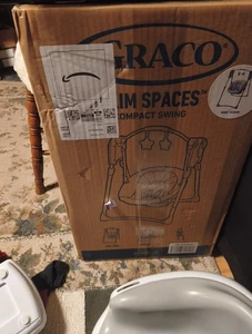 New Graco Slim Spaces Compact Baby Swing, Reign - Picture 1 of 2