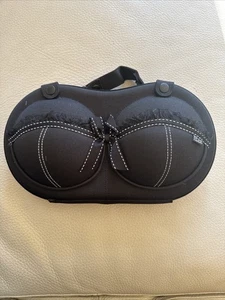 Bolso Sujetador The Brag Co Estuche Rígido de Viaje \Encaje Negro Novia Boda - Imagen 1 de 7