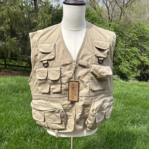 Master Sportsman Beige Fishing Hunting Vest - 2XL, Cotton Blend NWT - Picture 1 of 16