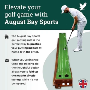 August Bay Premium Indoor/Outdoor Putting Mat with Auto Ball Return, 9’ x 6 - Picture 1 of 7