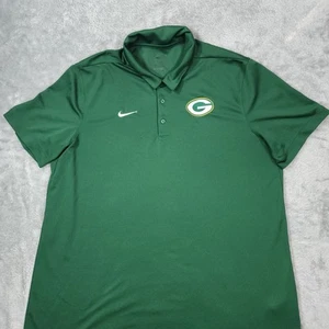 Green Bay Packers Nike Polo Shirt Mens XL Dri Fit NFL Football Swoosh Gameday - Picture 1 of 12